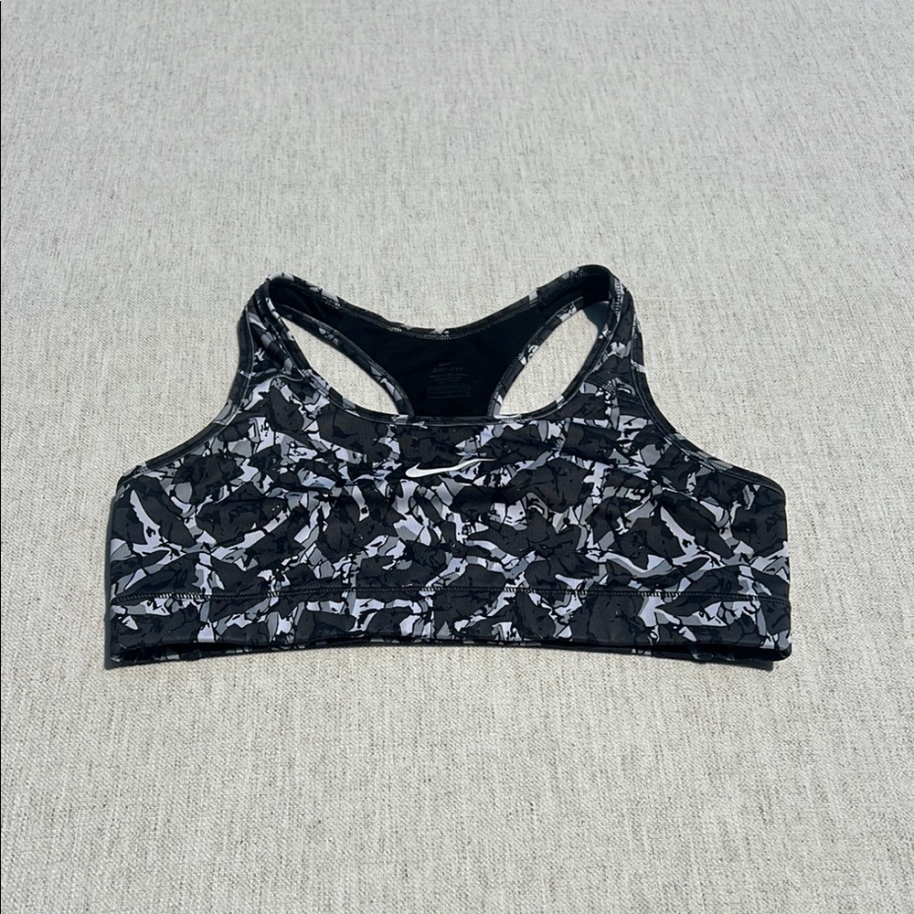 Women's Nike Dri-Fit Black and‎ Gray Sports Bra